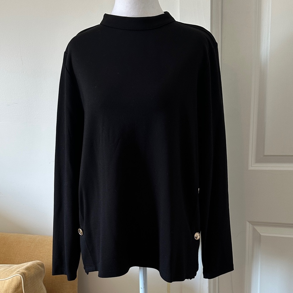 Ann Taylor Elegant Black mock neck Women's Top